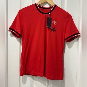Psycho Bunny Red women’s  T-Shirt size medium new tags Fisher cup tennis, Canada